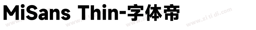 MiSans Thin字体转换